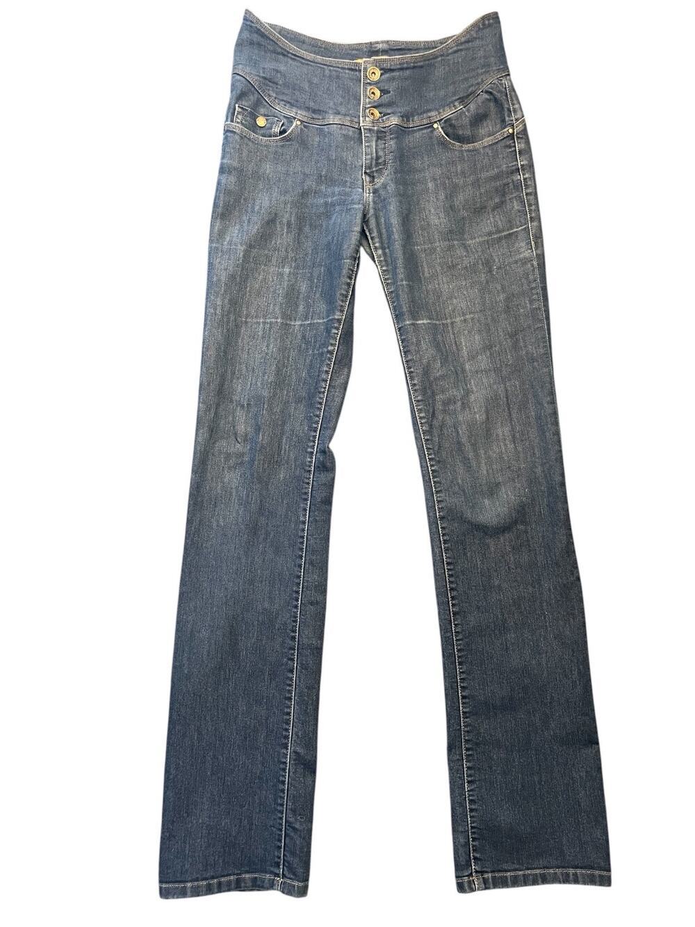 Salsa Life High-Waisted Straight Jeans – Dark Wash Shaping Denim – Size 28/34